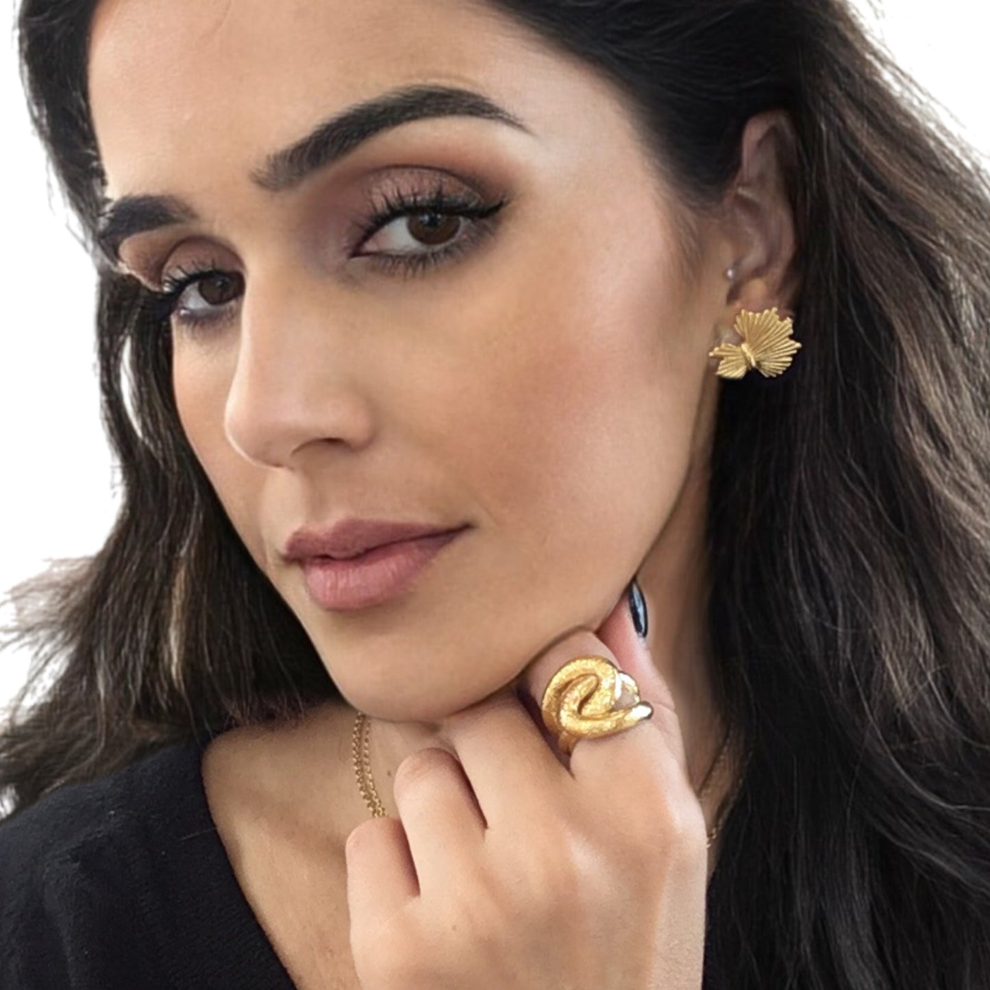 Brincos Prata Dourada MACE