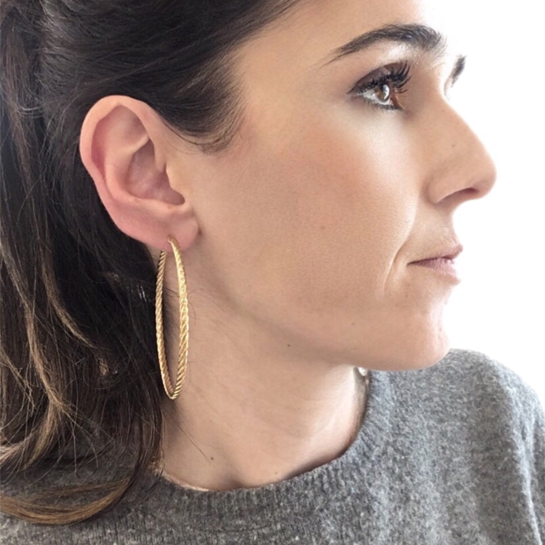 Argolas Prata Dourada MACE