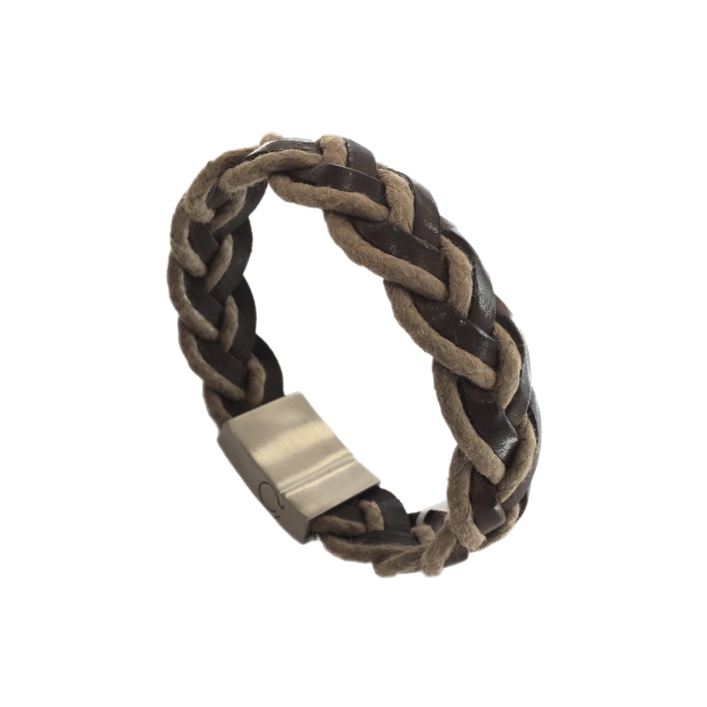 Pulseira Couro e Aço MACE