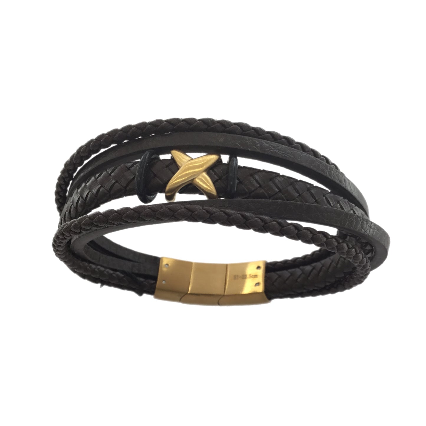 Pulseira Couro e Aço MACE