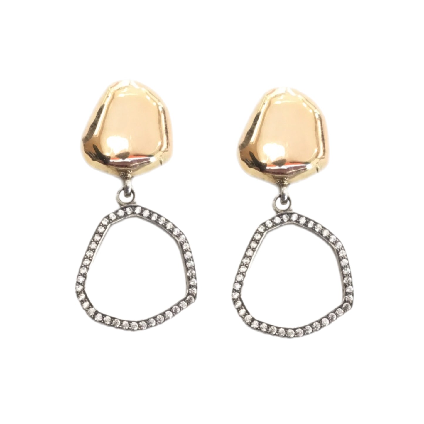 Brincos Prata e Ouro GUMUS