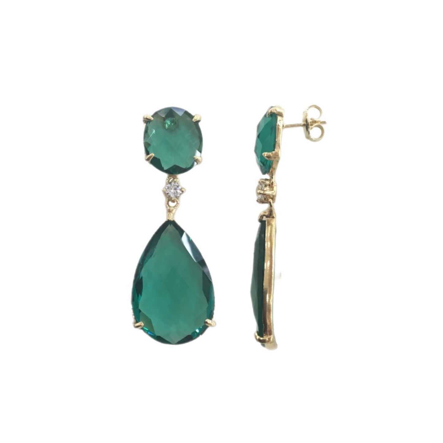 Brincos Prata Dourada MACE