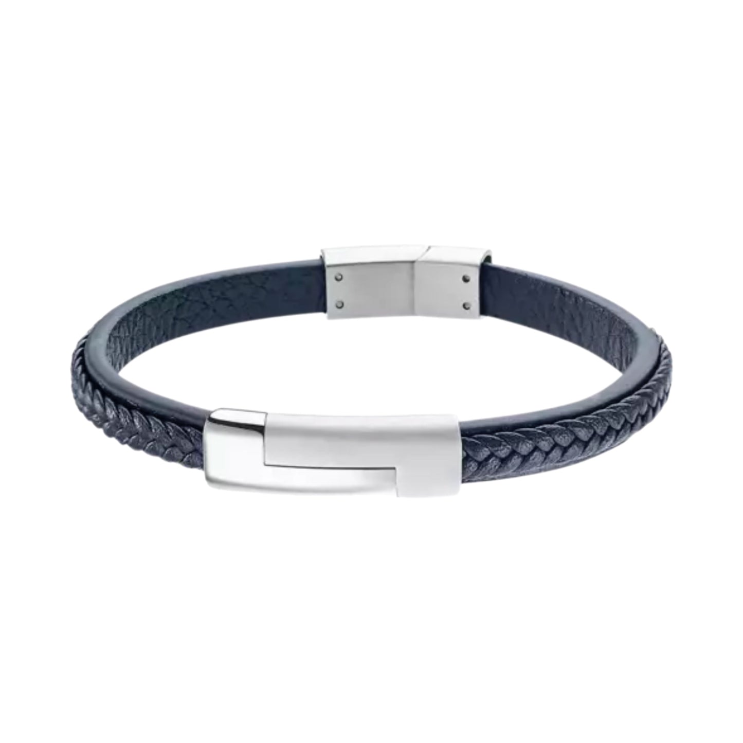 Pulseira Couro e Aço MACE
