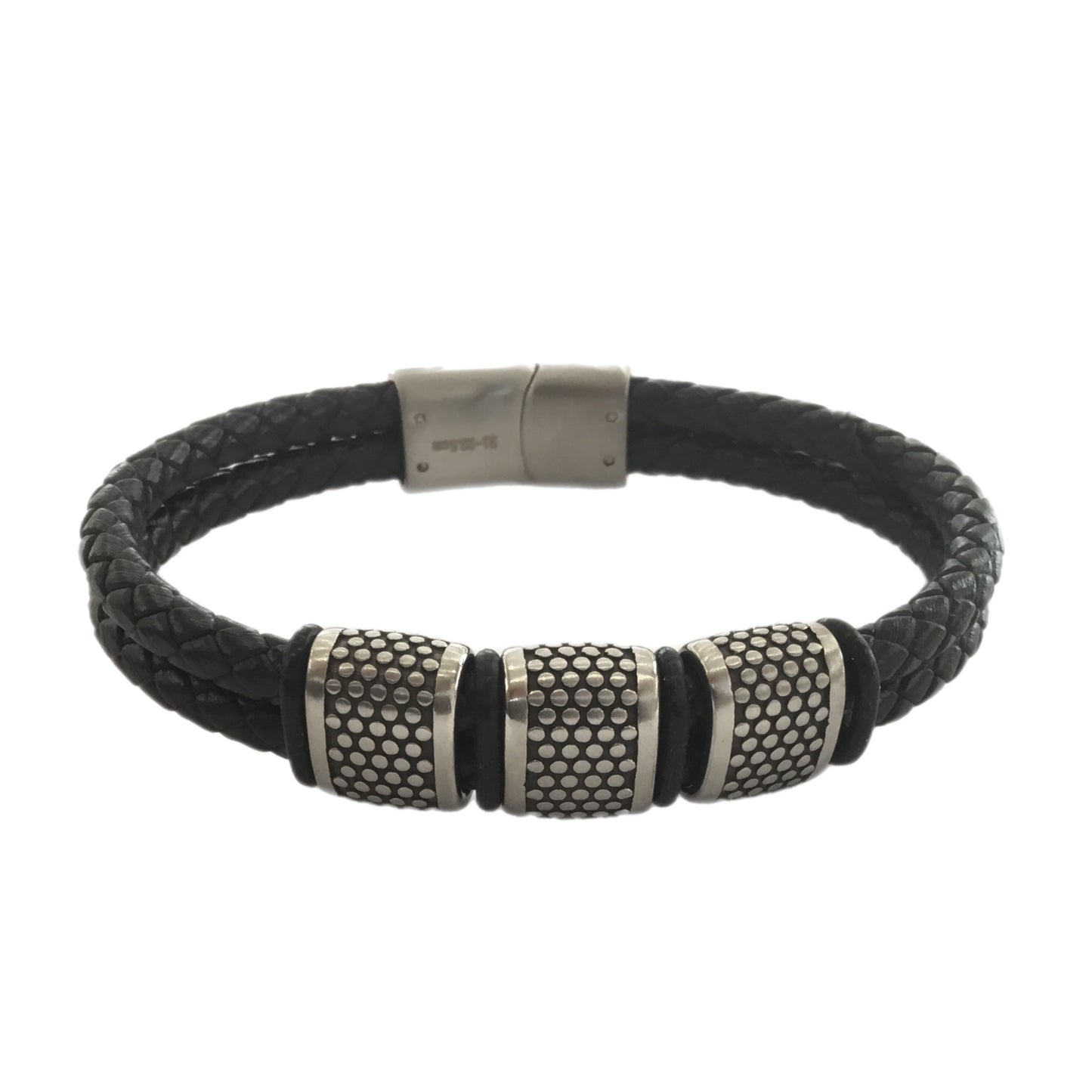 Pulseira Couro e Aço MACE