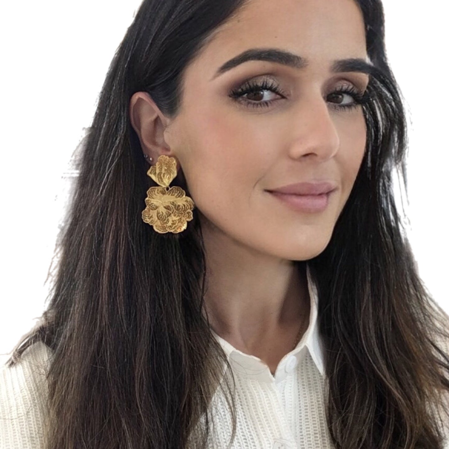 Brincos Filigrana Prata Dourada MACE