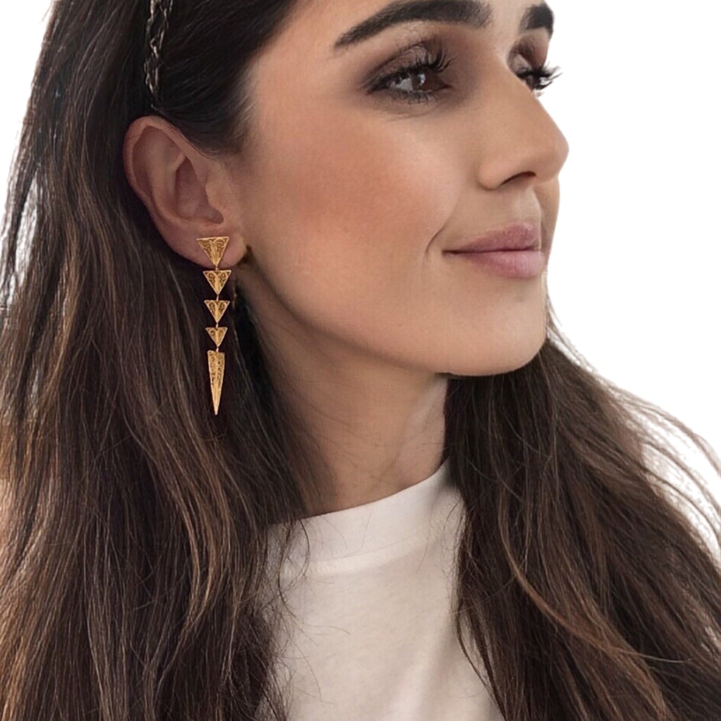 Brincos Filigrana Prata Dourada MACE