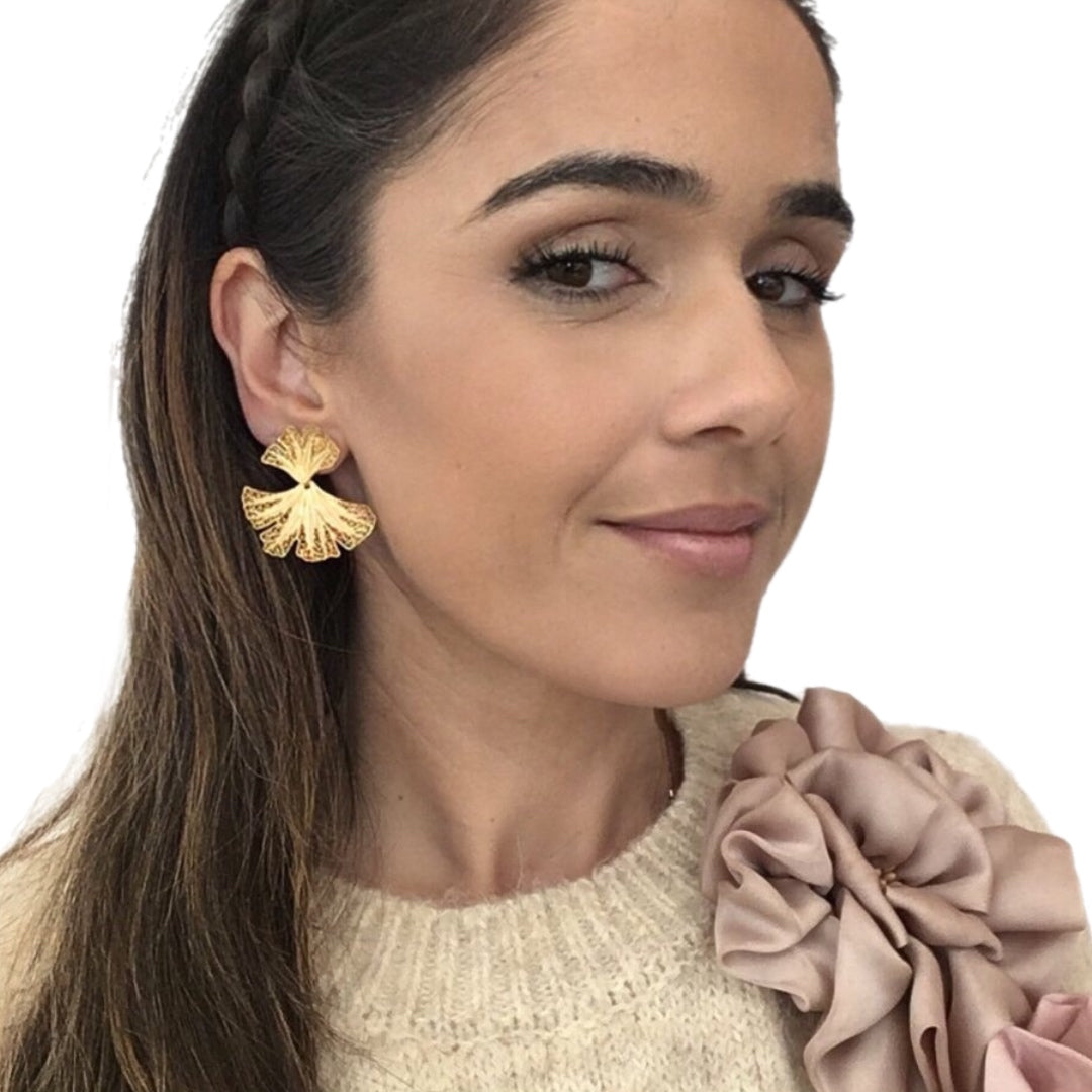 Brincos Filigrana Prata Dourada MACE