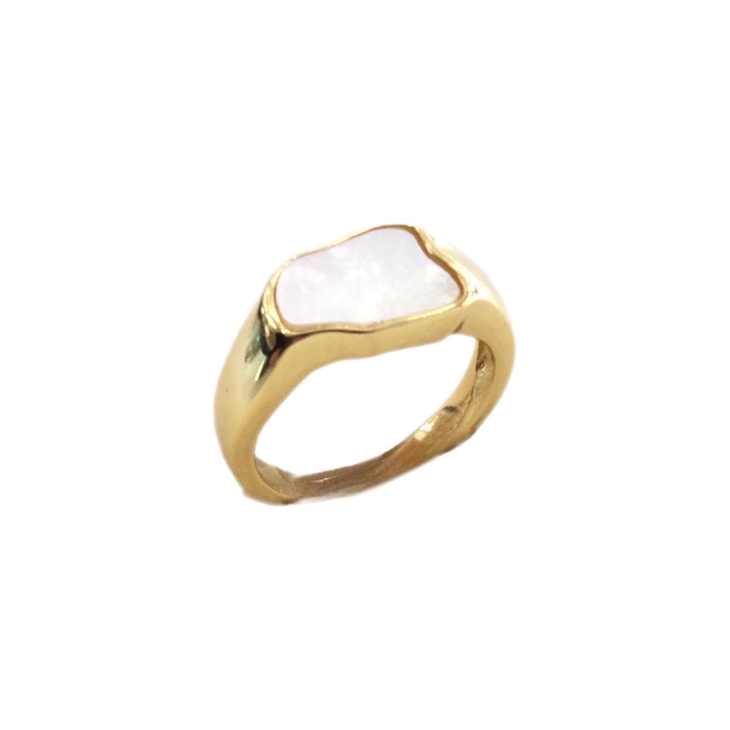 Anel Prata Dourada MACE