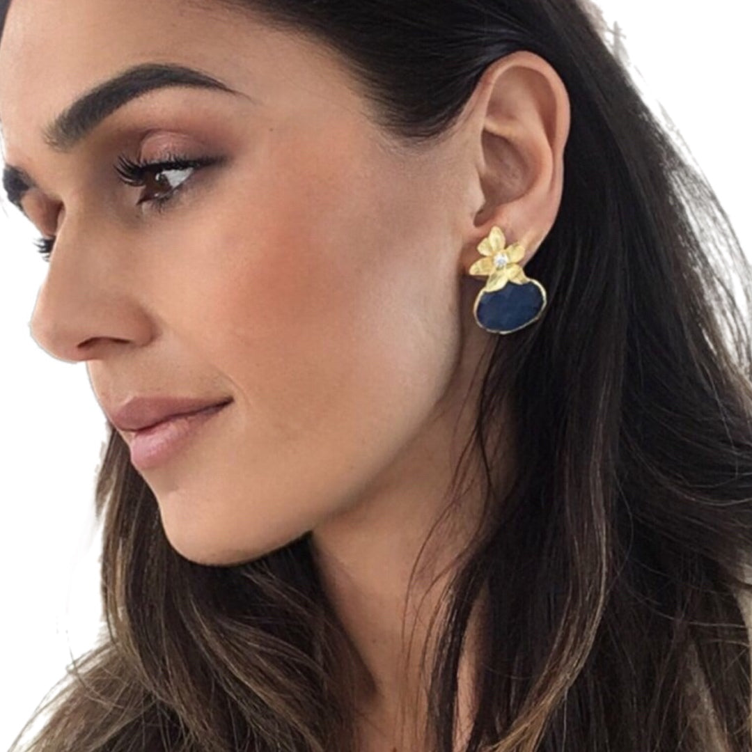 Brincos Prata Dourada MACE