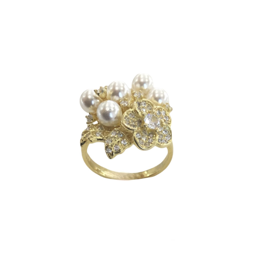 Anel Prata Dourada MACE