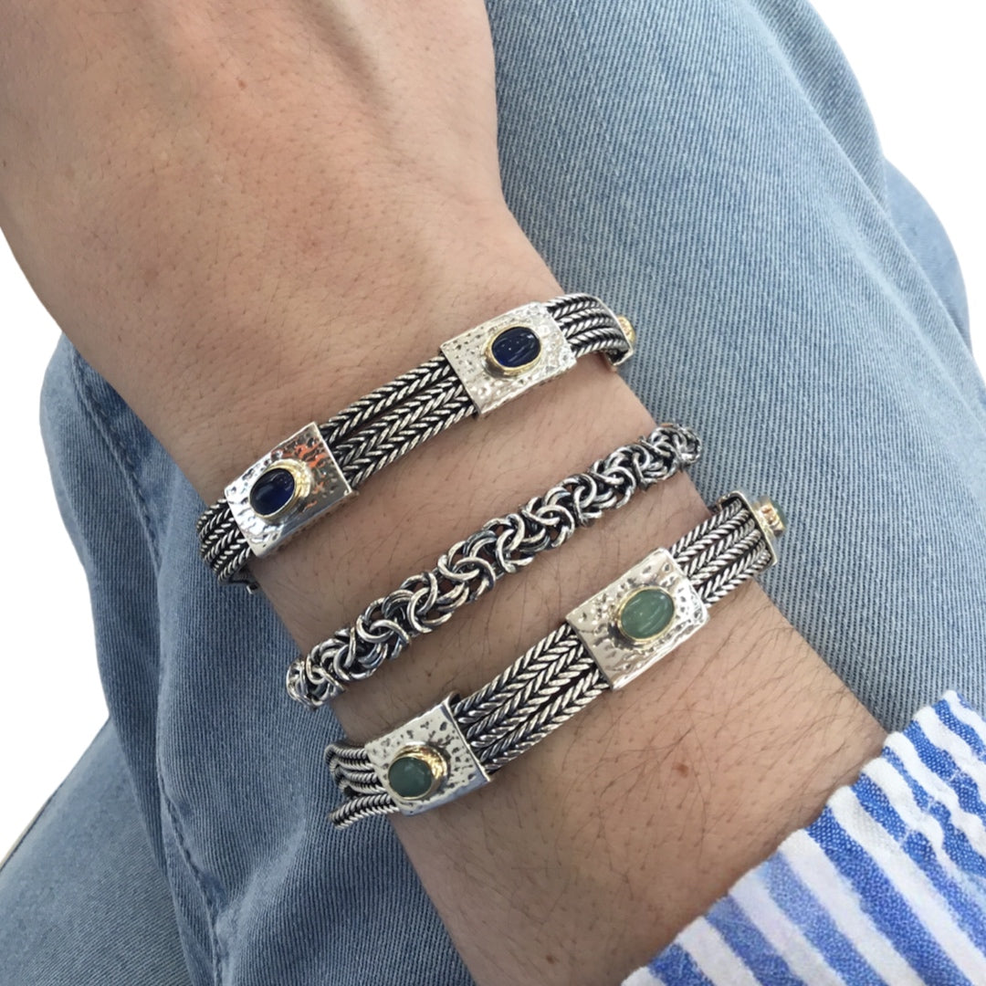 Pulseira Prata e Ouro MACE