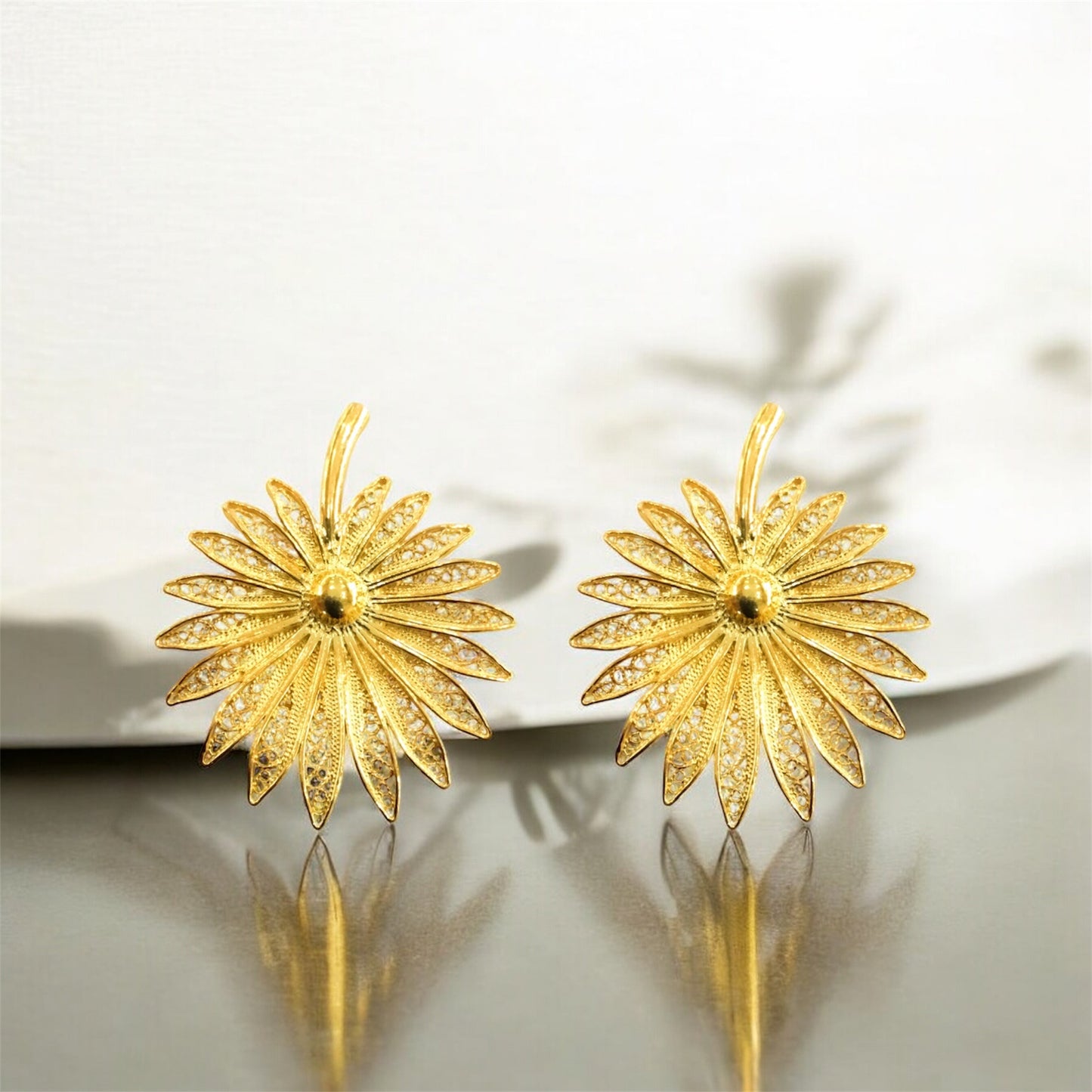 Brincos Filigrana Prata Dourada MACE