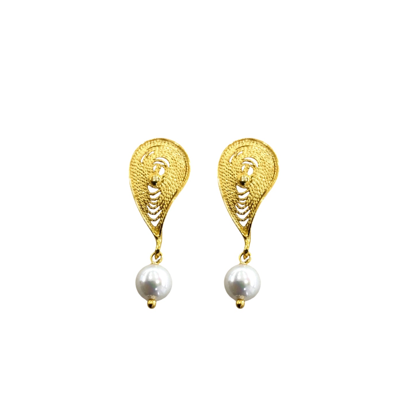 Brincos Filigrana Prata Dourada MACE