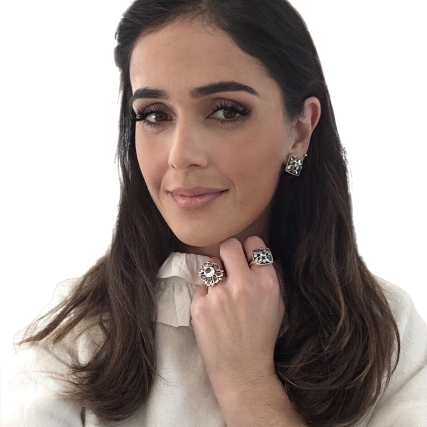 Brincos Prata e Ouro MACE