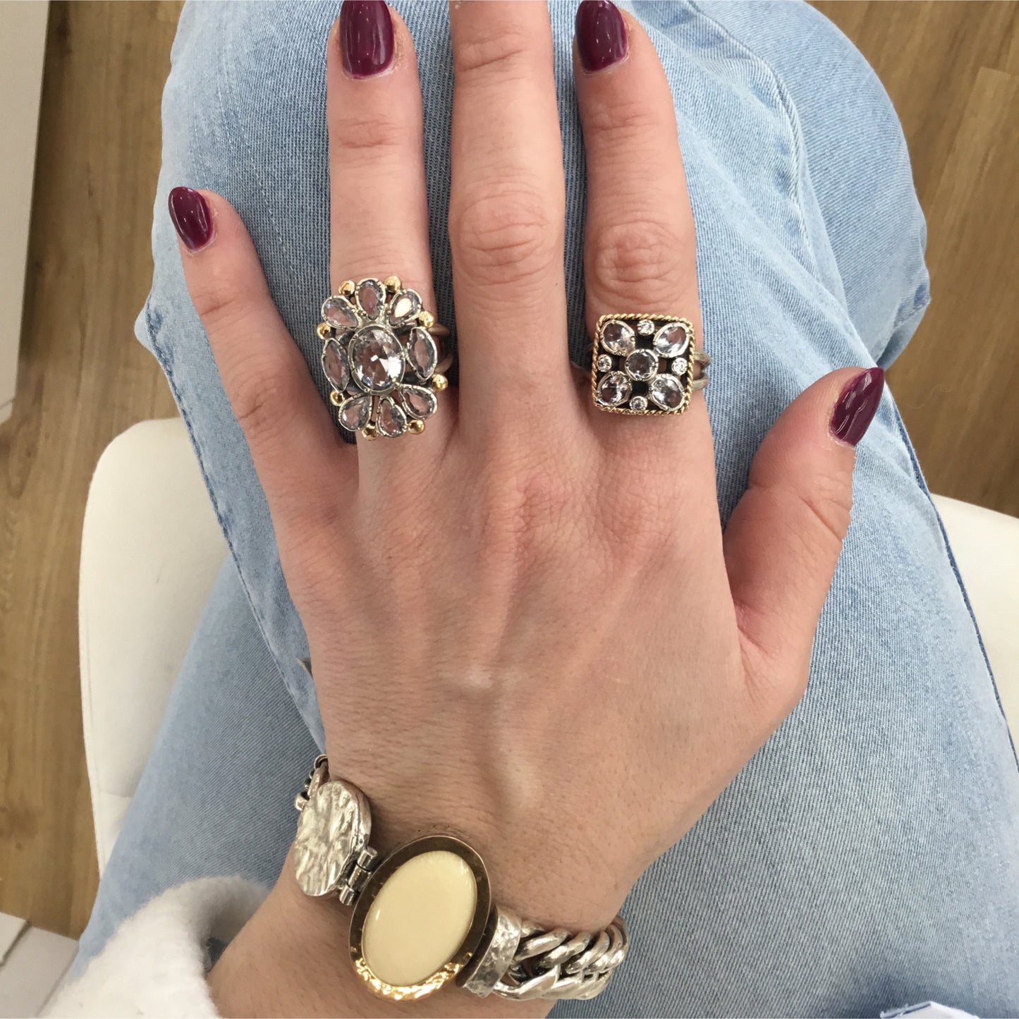 Pulseira Prata e Ouro MACE