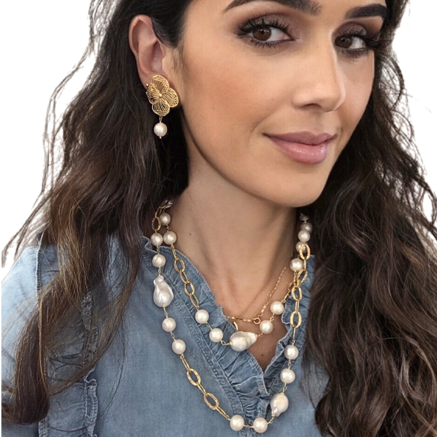 Brincos Prata Dourada MACE