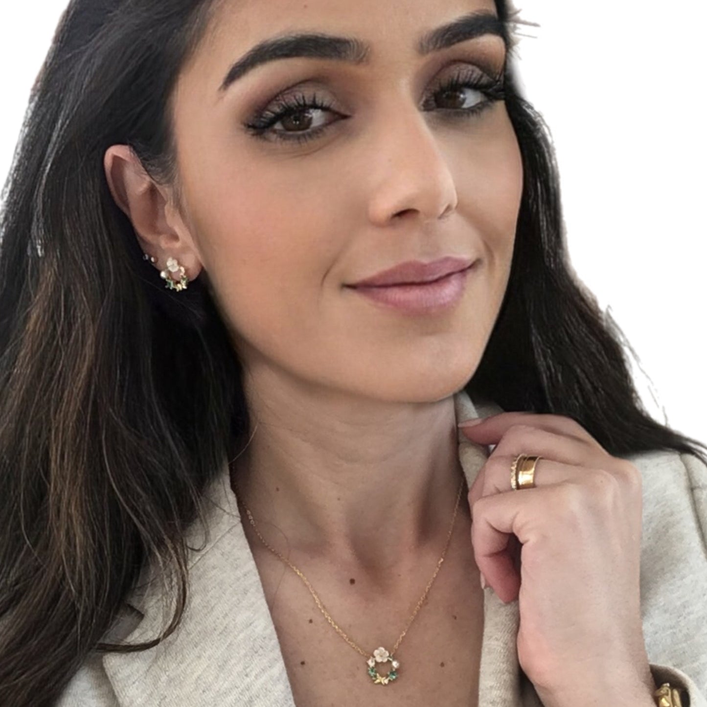 Brincos Prata Dourada MACE