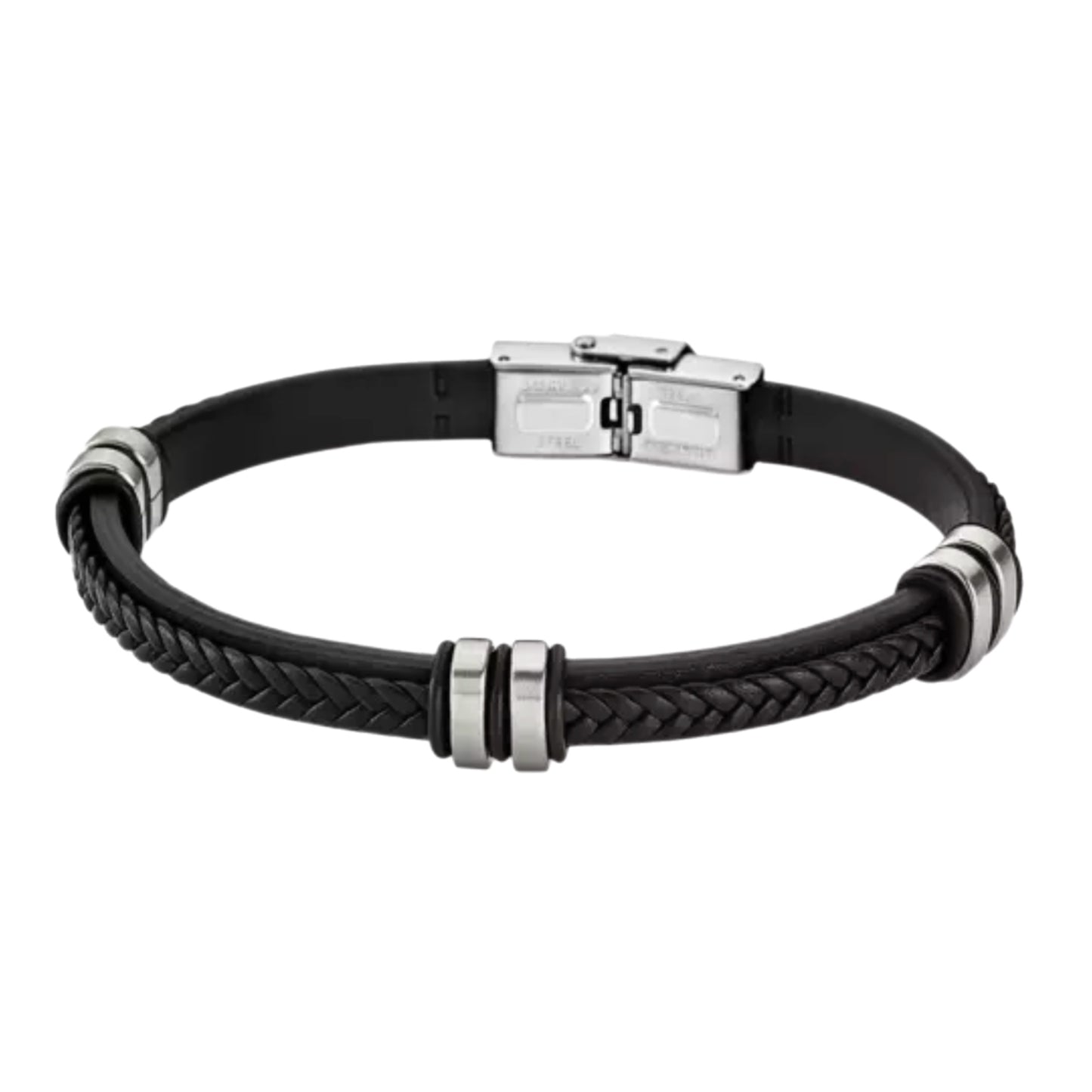 Pulseira Couro e Aço MACE