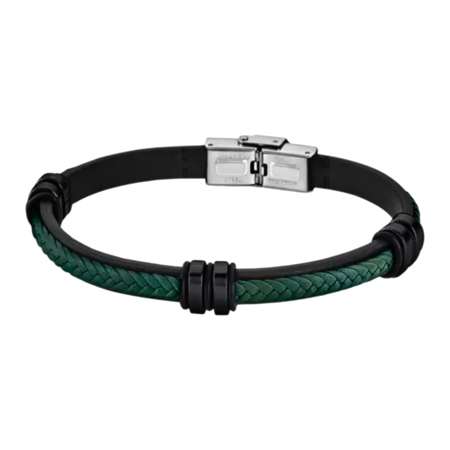 Pulseira Couro e Aço MACE