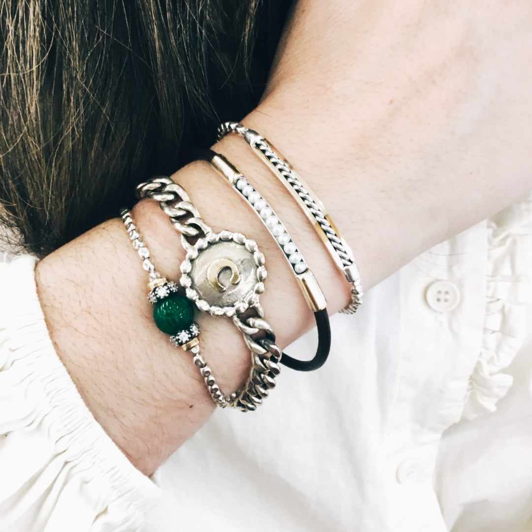 Pulseira Prata e Ouro GUMUS