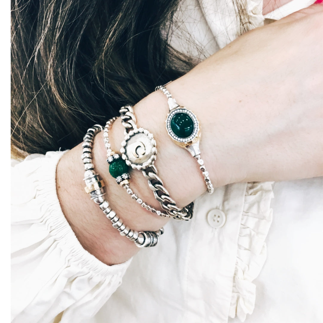 Pulseira Prata e Ouro MACE