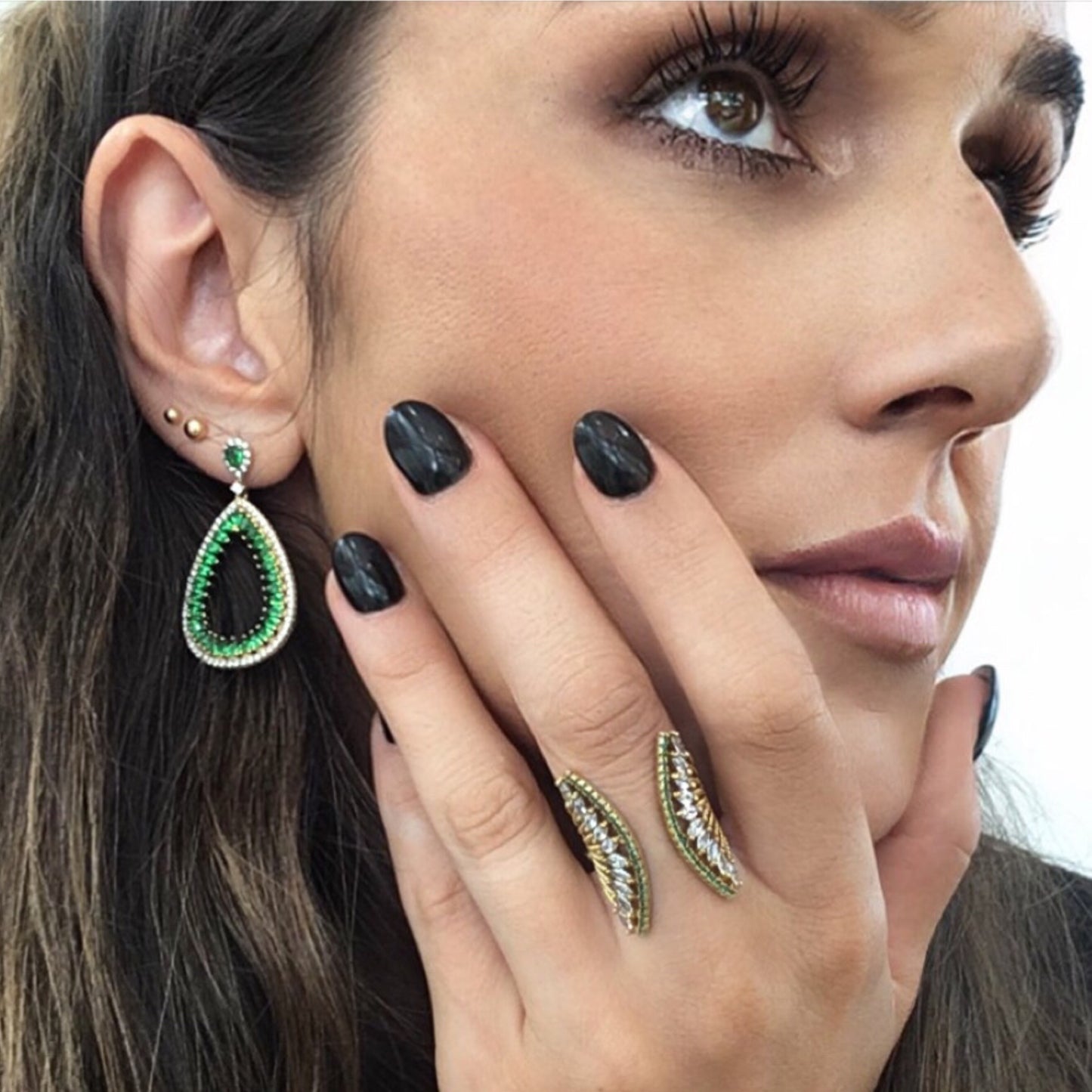 Brincos Prata Dourada MACE