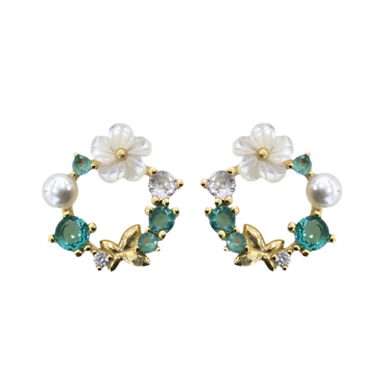 Brincos Prata Dourada MACE