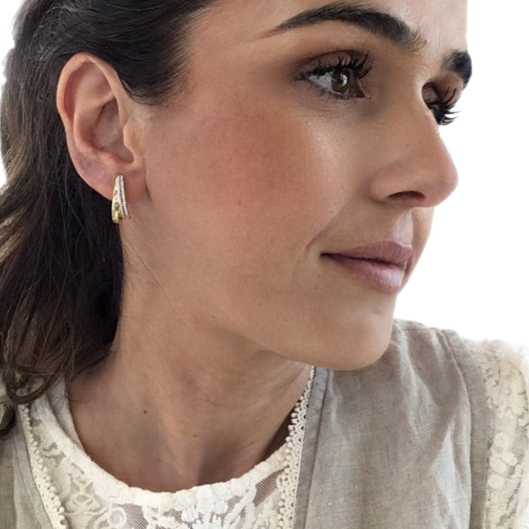 Brincos Prata Dourada MACE