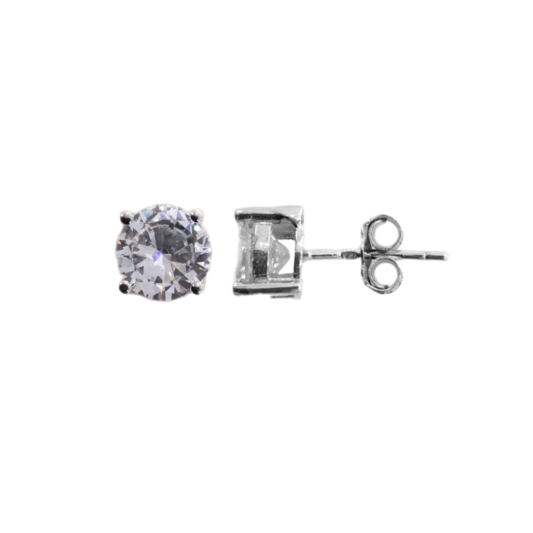 Brincos Prata Zircão 5mm MACE