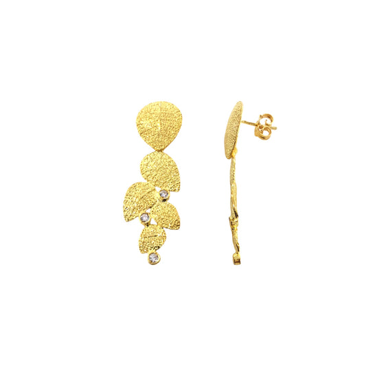 Brincos Prata Dourada EUGÉNIO CAMPOS