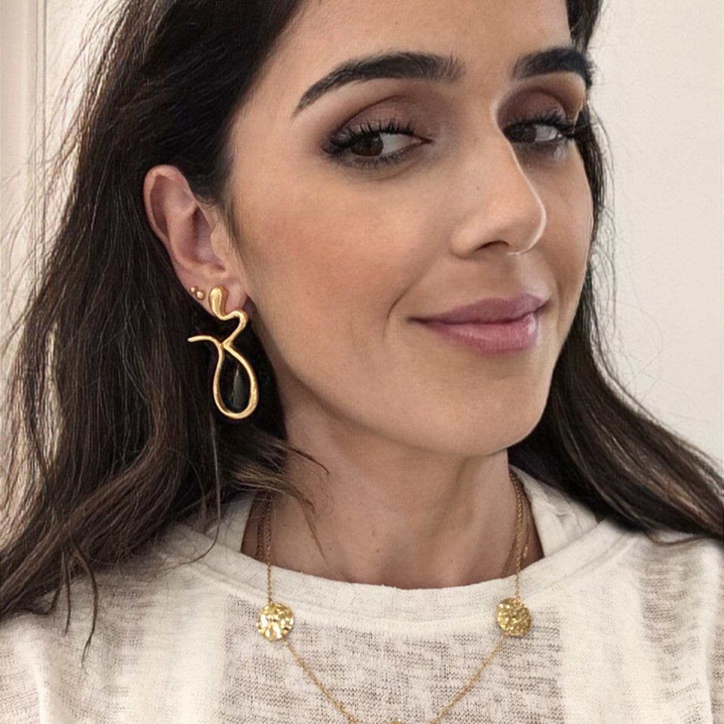 Brincos Prata Dourada MACE