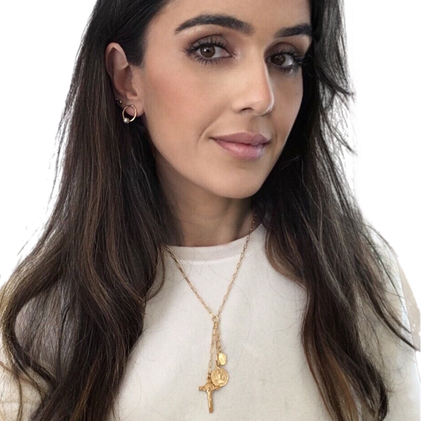 Brincos Prata Dourada MACE