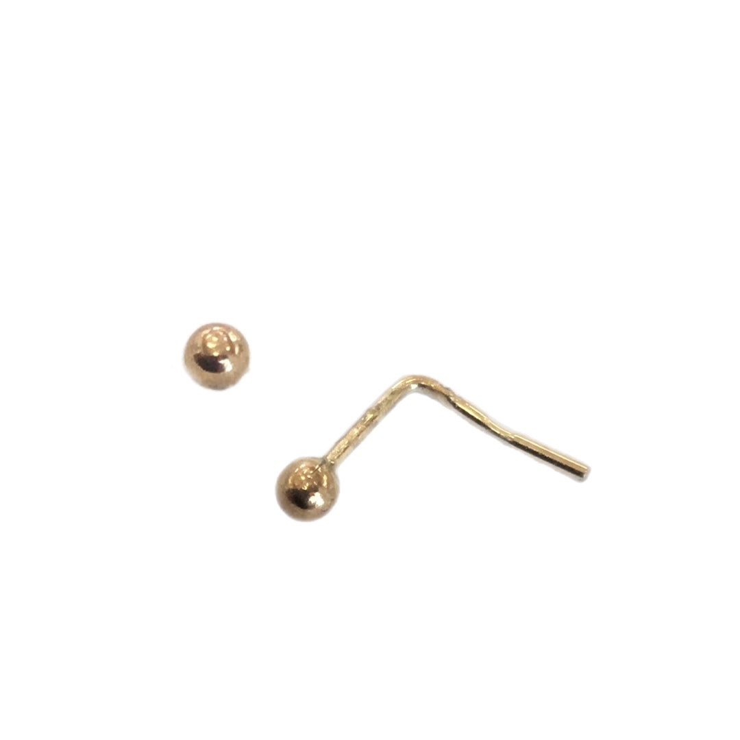 Piercing Nariz Bola 1mm Ouro MACE