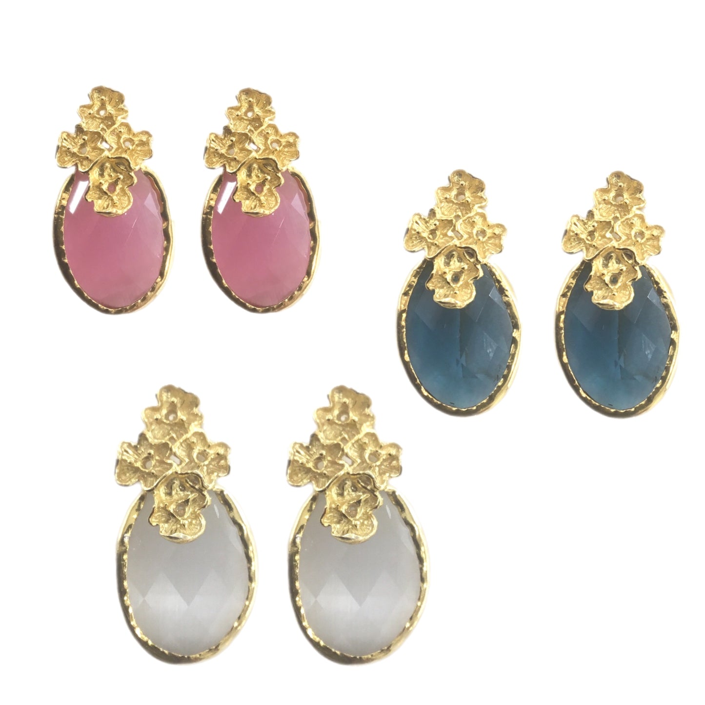 Brincos Prata Dourada MACE