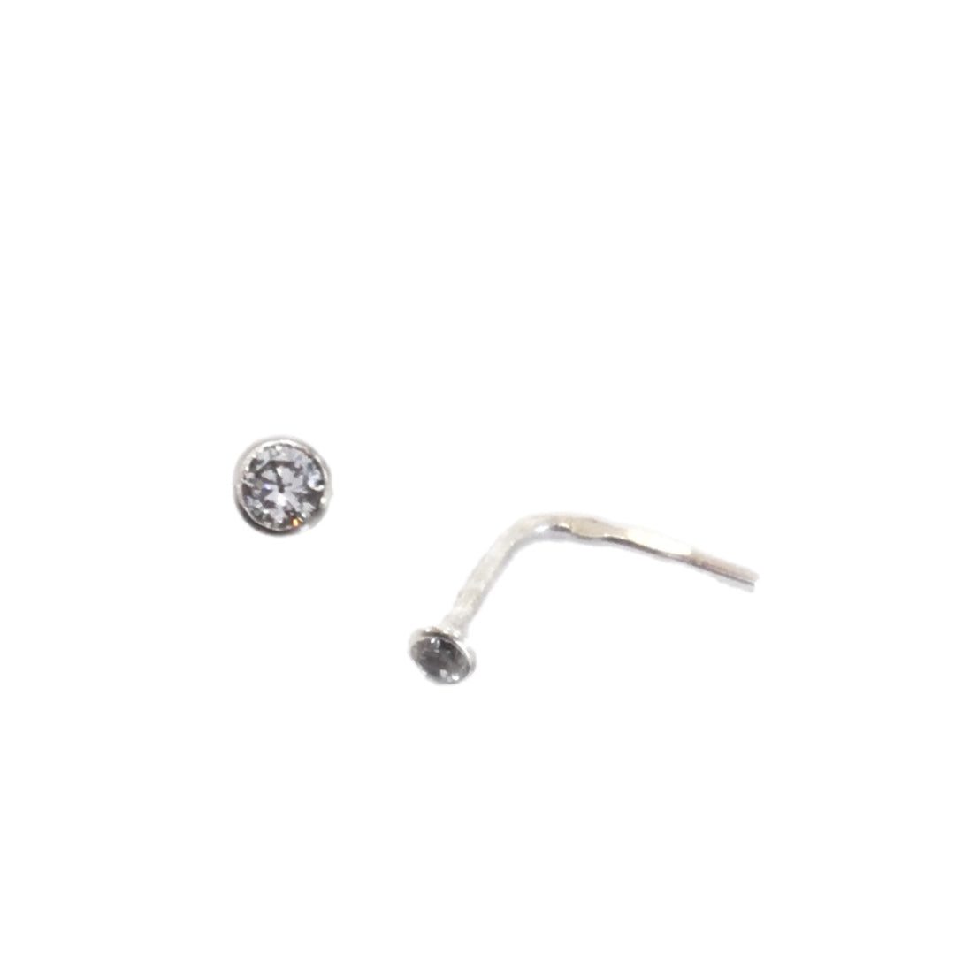 Piercing Nariz Zircão 2mm Ouro MACE